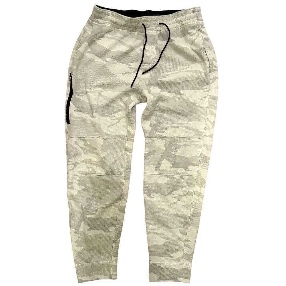 Abercrombie & Fitch Women’s Jogger Pants XS Beige Camo Print Pockets Lounge Chic - Picture 1 of 7
